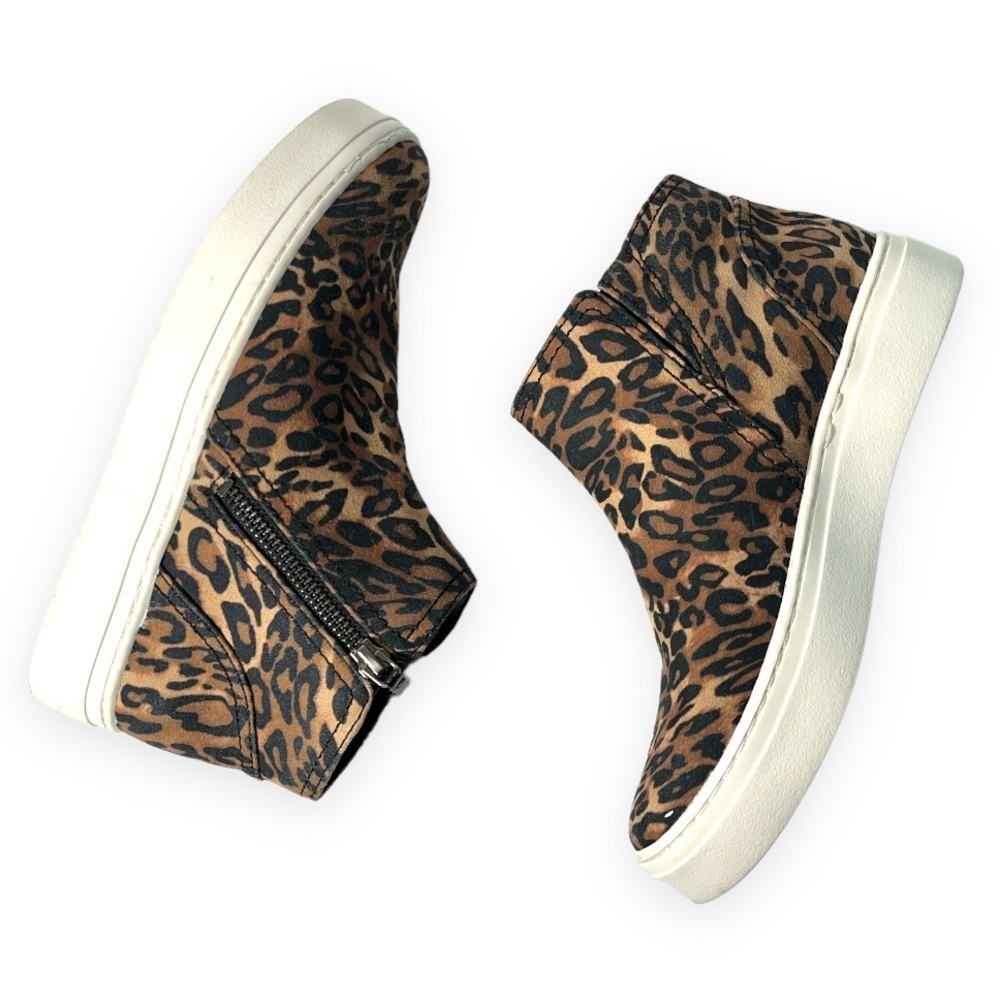 Naturalizer  Miranda Brown Cheetah Print  Leather Sneaker Booties Women's‎ 6.5 M